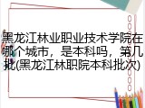 黑龙江林业职业技术学院在哪个城市，是本科吗，第几批(黑龙江林职院本科批次)