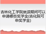 吉林化工学院就读期间可以申请哪些奖学金(吉化院可申奖学金)