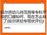 哈尔滨幼儿师范高等专科学校的口碑如何，现在怎么样了(哈尔滨幼专现状评价)