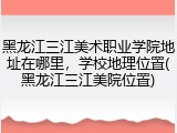 黑龙江三江美术职业学院地址在哪里，学校地理位置(黑龙江三江美院位置)