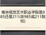 南京视觉艺术职业学院是985还是211(非985或211院校)