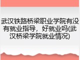 武汉铁路桥梁职业学院有没有就业指导，好就业吗(武汉桥梁学院就业情况)