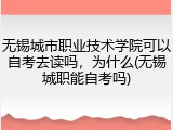 无锡城市职业技术学院可以自考去读吗，为什么(无锡城职能自考吗)