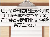辽宁装备制造职业技术学院共开设有哪些类型奖学金(辽宁装备制造职业技术学院奖学金类别)