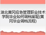 湖北黄冈应急管理职业技术学院毕业如何调档案呢(黄冈毕业调档流程)