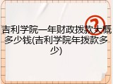 吉利学院一年财政拨款大概多少钱(吉利学院年拨款多少)