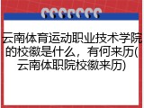 云南体育运动职业技术学院的校徽是什么，有何来历(云南体职院校徽来历)