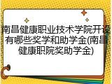 南昌健康职业技术学院开设有哪些奖学和助学金(南昌健康职院奖助学金)