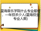 星海音乐学院什么专业最好，一年招多少人(星海招生专业人数)
