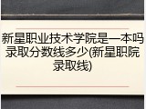 新星职业技术学院是一本吗录取分数线多少(新星职院录取线)