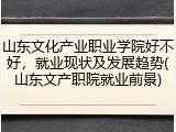 山东文化产业职业学院好不好，就业现状及发展趋势(山东文产职院就业前景)