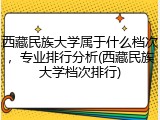 西藏民族大学属于什么档次，专业排行分析(西藏民族大学档次排行)