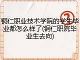 铜仁职业技术学院的学生毕业都怎么样了(铜仁职院毕业生去向)