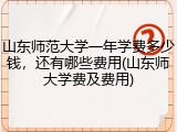 山东师范大学一年学费多少钱，还有哪些费用(山东师大学费及费用)