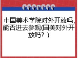 中国美术学院对外开放吗，能否进去参观(国美对外开放吗？)