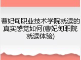 曹妃甸职业技术学院就读的真实感觉如何(曹妃甸职院就读体验)