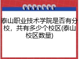 泰山职业技术学院是否有分校，共有多少个校区(泰山校区数量)