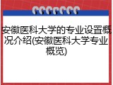 安徽医科大学的专业设置概况介绍(安徽医科大学专业概览)
