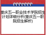 重庆五一职业技术学院招生计划详细分析(重庆五一职院招生解析)