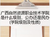 广西自然资源职业技术学院是什么级别，公办还是民办(学院级别及性质)