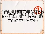 广西幼儿师范高等专科学校专业开设有哪些,特色在哪(广西幼专特色专业)