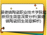 景德镇陶瓷职业技术学院最新招生简章深度分析(景德镇陶瓷招生简章解析)