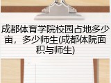 成都体育学院校园占地多少亩，多少师生(成都体院面积与师生)