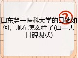 山东第一医科大学的口碑如何，现在怎么样了(山一大口碑现状)
