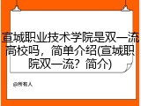 宣城职业技术学院是双一流高校吗，简单介绍(宣城职院双一流？简介)