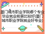 厦门城市职业学院哪个专业毕业就业前景比较好(厦门城市职业学院就业好专业)