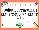 大连东软信息学院就读期间挂科了怎么办呢？(挂科怎么办)