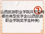 山西旅游职业学院共开设有哪些类型奖学金(山西旅游职业学院奖学金种类)