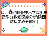 陕西财经职业技术学院历年录取分数线深度分析(陕西财院录取分解析)