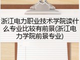 浙江电力职业技术学院读什么专业比较有前景(浙江电力学院前景专业)