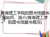 青海理工学院的图书馆藏书量如何，简介(青海理工学院图书馆藏书概况)