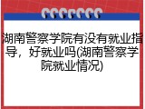 湖南警察学院有没有就业指导，好就业吗(湖南警察学院就业情况)