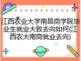 江西农业大学南昌商学院毕业生就业大致去向如何(江西农大南商就业去向)