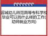 运城幼儿师范高等专科学校毕业可以找什么样的工作(幼师就业方向)