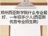 郑州西亚斯学院什么专业最好，一年招多少人(西亚斯优势专业招生数)