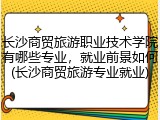 长沙商贸旅游职业技术学院有哪些专业，就业前景如何(长沙商贸旅游专业就业)