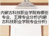 内蒙古科技职业学院有哪些专业，王牌专业分析(内蒙古科技职业学院专业分析)