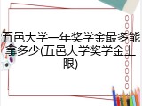 五邑大学一年奖学金最多能拿多少(五邑大学奖学金上限)