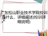 广东松山职业技术学院校训是什么，详细阐述(校训详细说明)