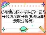 郑州城市职业学院历年录取分数线深度分析(郑州城职录取分解析)