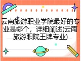 云南旅游职业学院最好的专业是哪个，详细阐述(云南旅游职院王牌专业)