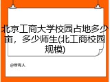 北京工商大学校园占地多少亩，多少师生(北工商校园规模)