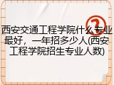 西安交通工程学院什么专业最好，一年招多少人(西安工程学院招生专业人数)