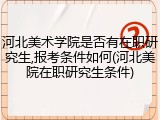 河北美术学院是否有在职研究生,报考条件如何(河北美院在职研究生条件)