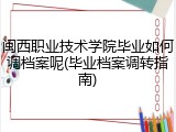 闽西职业技术学院毕业如何调档案呢(毕业档案调转指南)