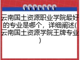 云南国土资源职业学院最好的专业是哪个，详细阐述(云南国土资源学院王牌专业)